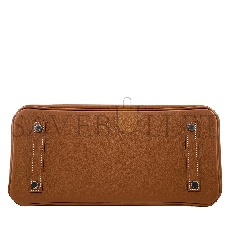 HERMES GOLD EVERCOLOR SHOULDER BIRKIN 29 PALLADIUM HARDWARE 382465 (29*16*3cm)